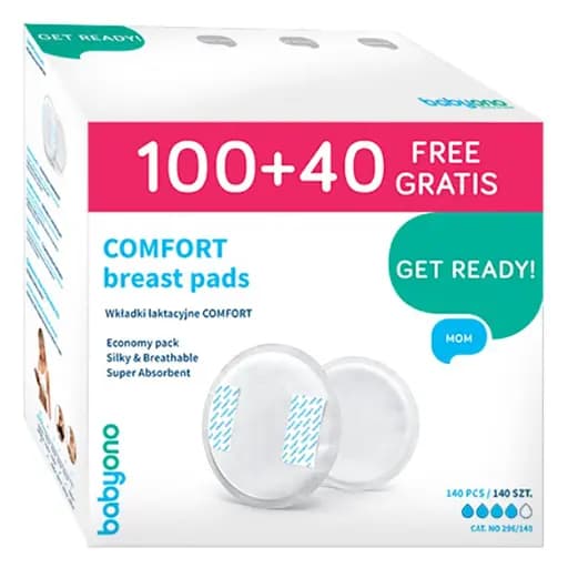 Лактационные вкладыши BabyOno Comfort 140 шт. (296/140) - фото 1
