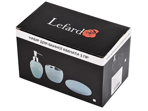 Набор Lefard для ванной комнаты 3 предмета голубой (940-010) - фото 5