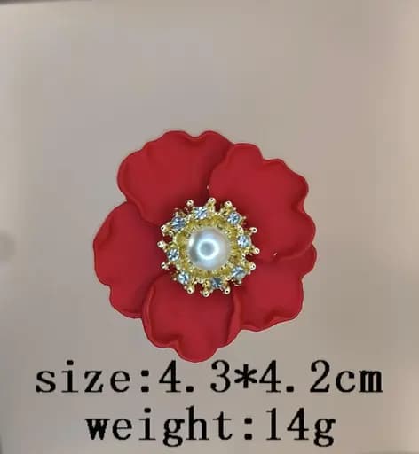 Брошь Красный цветок (84946872) - фото 3