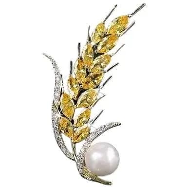Брошь Колосок пшеницы брошь-булавка символ Украины желтая (84946793) - фото 1