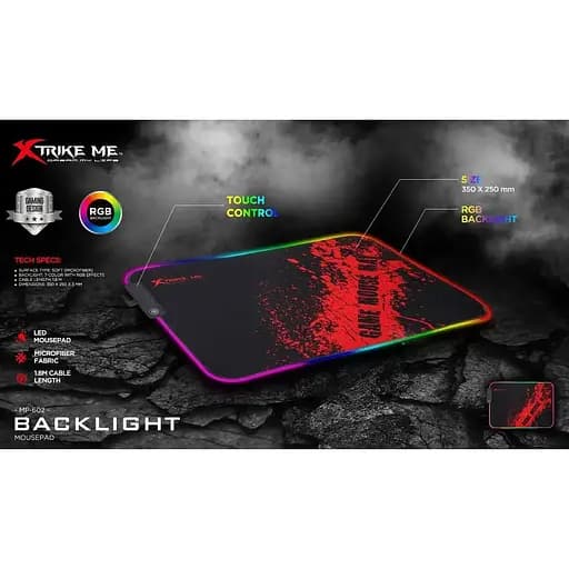 Ігрова поверхня Xtrike ME MP-602 RGB килимок з підсвічуванням - фото 5