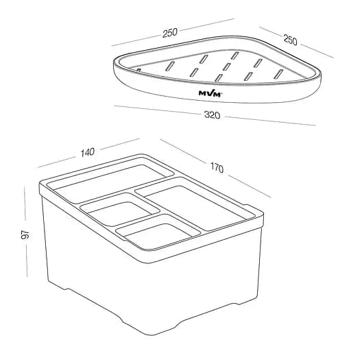 Набір аксесуарів для ванної кімнати МВМ My Home MVM-10 білий із сірим (MVM-MH-10 WHITE/GRAY) - фото 12