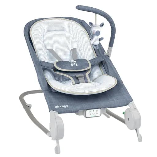 Шезлонг Ingenuity Parker-Chambray с технологией мягкого массажа Happy Belly синий (16854) - фото 1