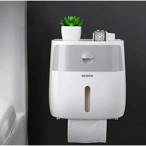 Держатель для туалетной бумаги и полотенец Ecoco с ящиком и подставкой для телефона - фото 3