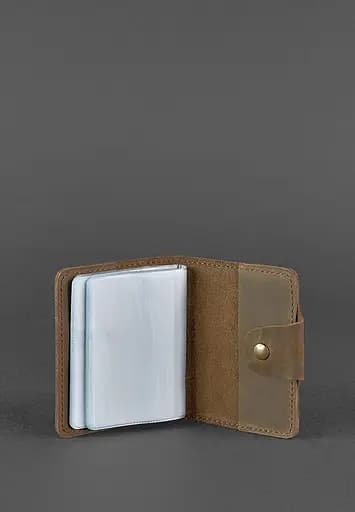 Кожаный кард-кейс 7.1 (Книжечка) темно-коричневый - фото 4