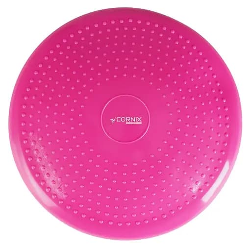Балансировочная подушка-диск Cornix 33 см (сенсомоторная) массажная XR-0055 Pink - фото 1