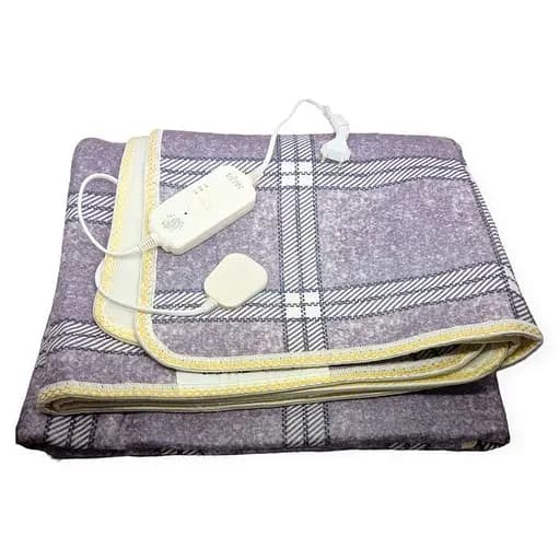 Електропростирадло Electric Blanket з підігрівом з поліестеру сірий 150 х 180 см 120 Вт - фото 1