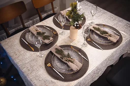 Скатертина Ardesto Shine 140х180см, 100% поліестер, золотистий (ART08SG) - фото 7