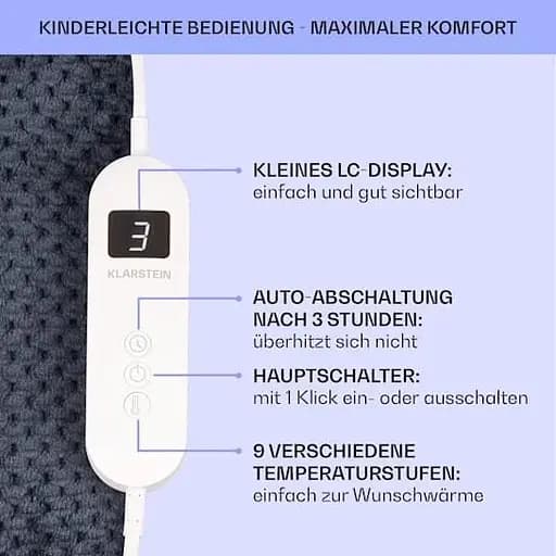 Электрическое одеяло Klarstein Watson Deluxe XL 160 Вт (10045253) - фото 4