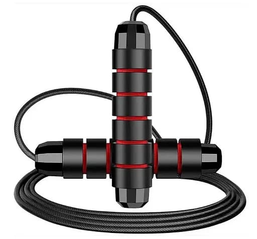 Скакалка скоростная PowerPlay 4210 Power Weighted Jump Rope Черная 2,7 м (PP_4210_Black/Red) - фото 4