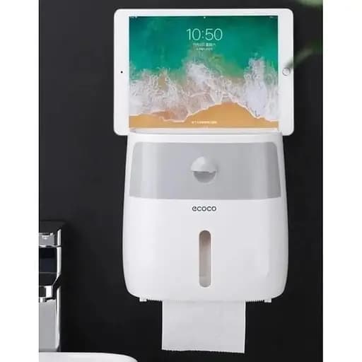Держатель для туалетной бумаги и полотенец Ecoco с ящиком и подставкой для телефона - фото 5