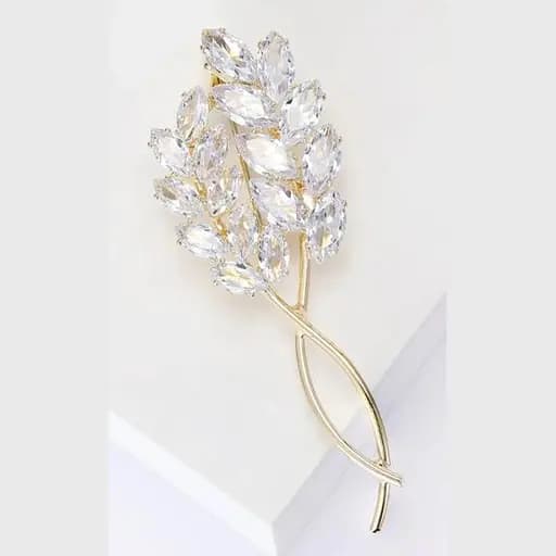 Брошь Колосья пшеницы колоски символ Украины прозрачные - фото 2