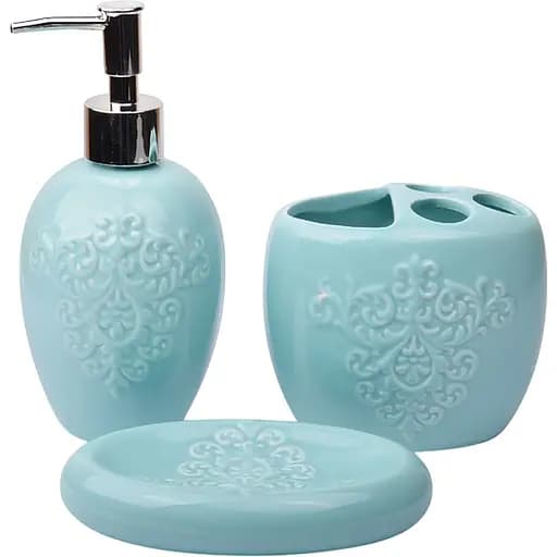 Набор Lefard для ванной комнаты 3 предмета голубой (940-010) - фото 1