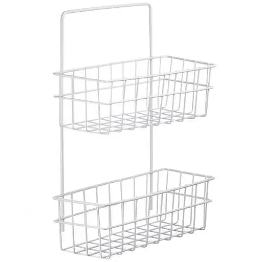 Настінна полиця-органайзер Stenson 25.5х10х33.5 см біла (25622) - фото 1