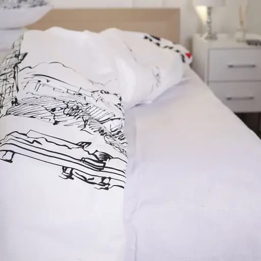 Простирадло MirSon Ranforce Elite 17-4743 Paris 200x220 см біле (2200008930035) - фото 1