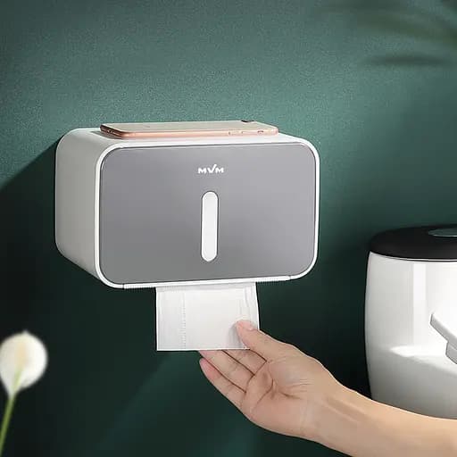 Держатель для туалетной бумаги МВМ My Home BP-15 клейкий, белый с серым (BP-15 WHITE/GRAY) - фото 9