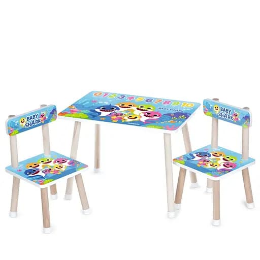 Детский Столик M 501-20 столешница 60 х 40 см, 2 стульчика - фото 1