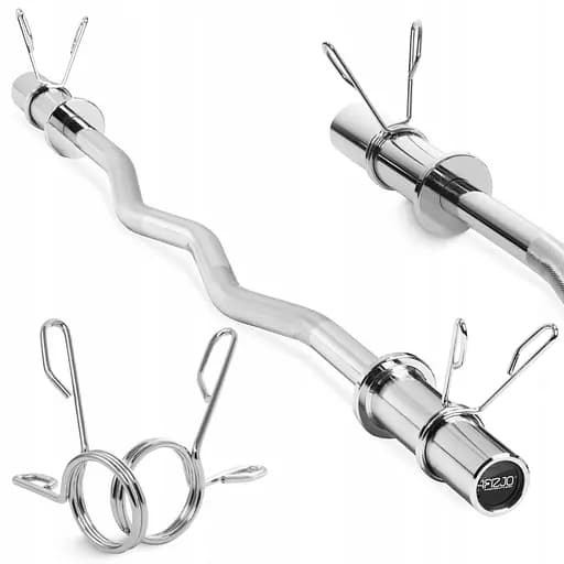 Гриф для штанги олимпийский W-образный 4FIZJO 120 см 50 мм без подшипников (P-5905973401180) - фото 1