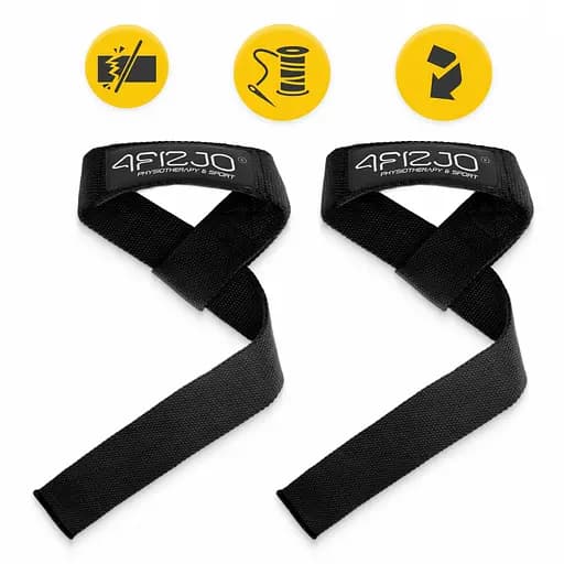 Лямки для становой тяги 4FIZJO Deadlift Straps Black (P-5905973402279) - фото 8