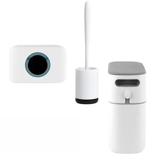 Набор аксессуаров для ванной комнаты МВМ My Home MVM-25 белый с черным (MVM-MH-25 WHITE/BLACK) - фото 1