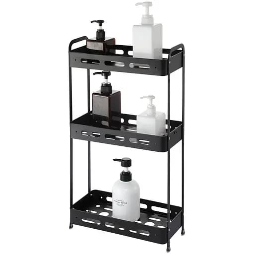 Полка Homax трехуровневая прямоугольная алюминиевая 57х33.3х15.5 см черная (EBA-3550 BL) - фото 4