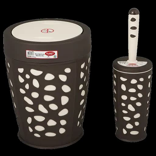 Набор для ванной комнаты Planet Stone StoneStone, 2 предмета, коричневый-крем (UP652*) - фото 1