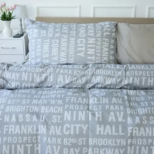 Простыня MirSon Ranforce Elite 17-4739 Newspaper 180x220 см бежево-серая (2200008928094) - фото 3