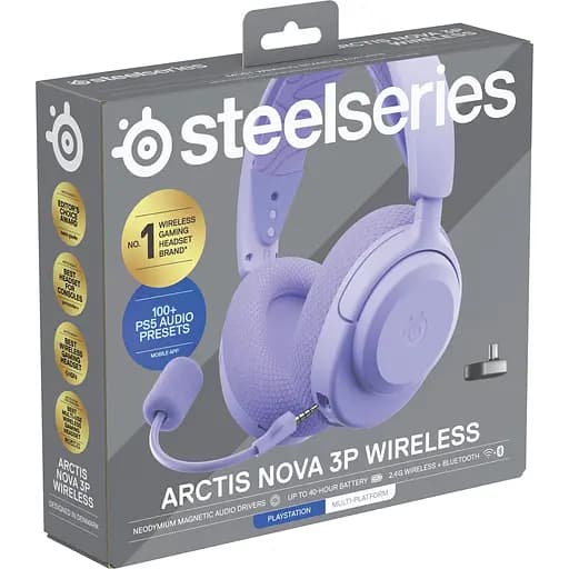 Ігрові навушники SteelSeries Arctis Nova 3P Wireless for Playstation Lavender (61692) [143297] - фото 5
