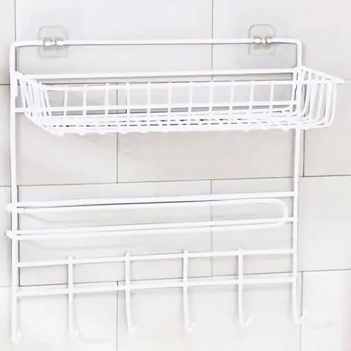 Полиця навісна двоярусна Stenson 30х14х29 см біла (25542) - фото 2