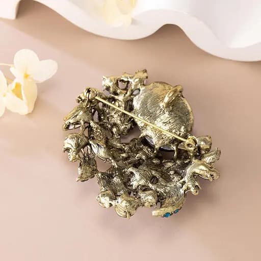 Брошь Цветок янтарь (84946885) - фото 3