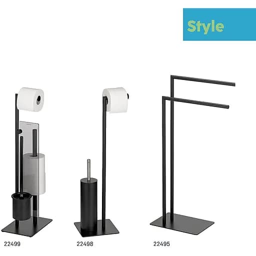 Набор аксессуаров для туалета Kela Style с запаской 26x18x71 см черный (22499) - фото 5