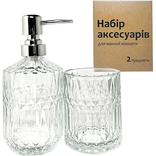  Набор аксессуаров для ванной комнаты SnT 2 предмета (888-166) - фото 1