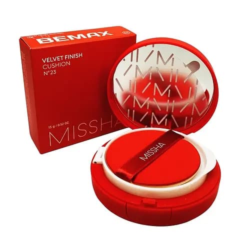 Тональний кушон для обличчя з матовим фінішем Velvet Finish Cushion SPF50+/PA+++ №23 Missha 15 мл - фото 5