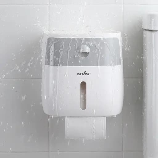 Держатель для туалетной бумаги МВМ My Home BP-16, клейкий, белый с серым (BP-16 WHITE/GRAY) - фото 6