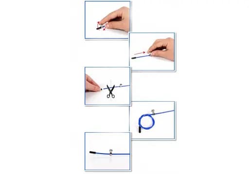 Скоростная скакалка EasyFit Speed Cable Rope 3 м со стальным тросом синяя (EF-2039-BL) - фото 2