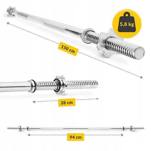 Гриф для штанги прямий 4FIZJO 150 см 25 мм (P-5905973401142) - фото 9