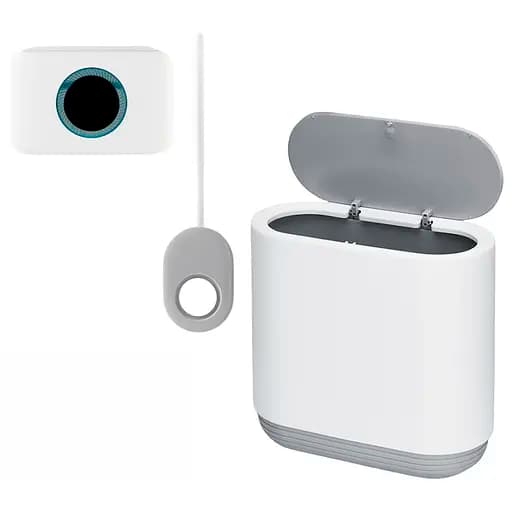 Набір аксесуарів для ванної кімнати МВМ My Home MVM-29 білий з сірим (MVM-MH-29 WHITE/GRAY) - фото 1