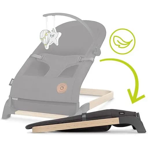 Шезлонг-гойдалка Lionelo June Grey Stone з ігровою дугою, сірий (LO-JUNE GREY STONE) - фото 7