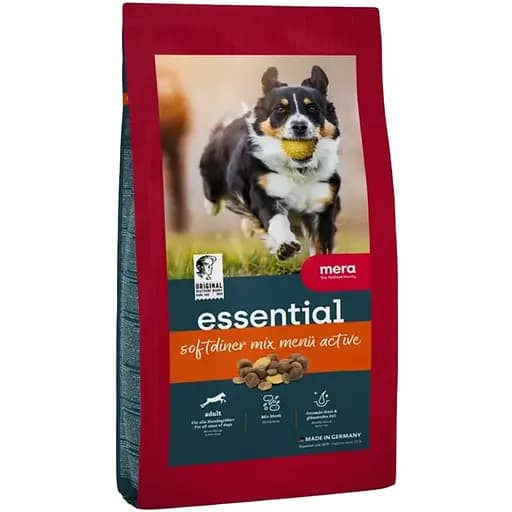 Сухой корм для собак с повышенным уровнем активности Mera Essential Sofdiner смешанная крокета 2 кг - фото 1