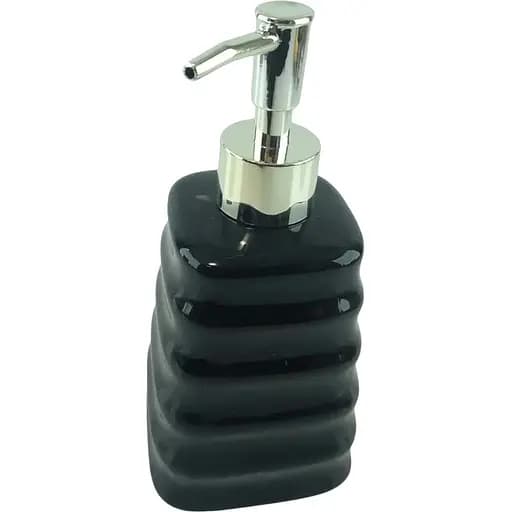 Набор аксессуаров для ванной комнаты No brand керамический черный 4 предмета 29x20.5x10 см - фото 2