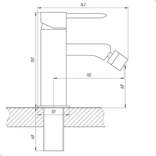 Смеситель для биде TOPAZ CORSICA TC 16601-H48 - фото 4