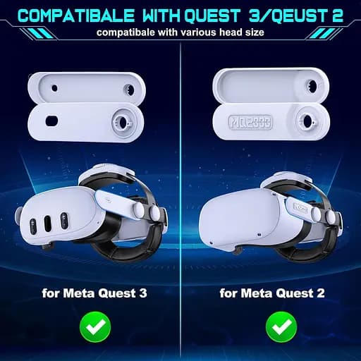 Пов'язка на голову Elegamefy Comfort для Meta Quest 3/Quest 3s, подвійні ручки, пов'язані Elite Strap, підтримка, VR-аксесуар - фото 6