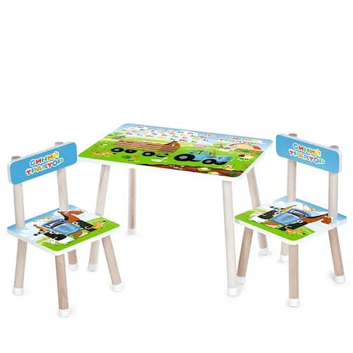 Детский Столик M 501-22 столешница 60 х 40 см, 2 стульчика - фото 1