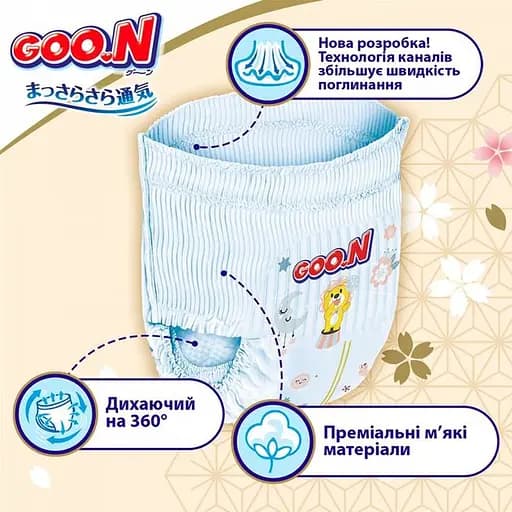 Трусики-підгузки Goo.N Premium Soft 5 XL (12-17 кг) 36 шт. - фото 2