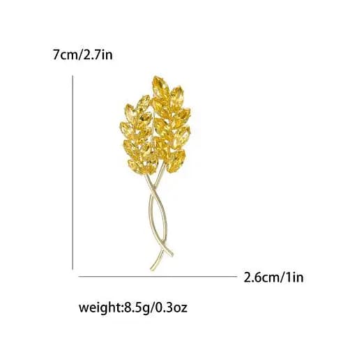 Брошь Колосья пшеницы колоски символ Украины желтые - фото 2