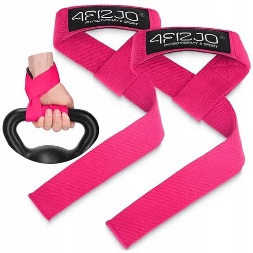 Лямки для становой тяги 4FIZJO Deadlift Straps Pink (P-5905973402293) - фото 2