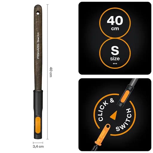 Ручка дерев'яна Fiskars OneClick S FSC, 40 см (1080670) - фото 3