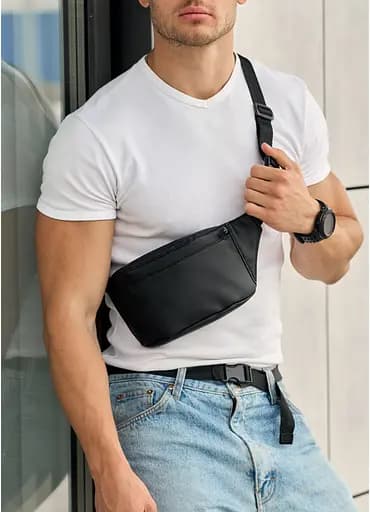 Поясная сумка бананка Sambag Tirso MSOm черный 31 х 12 х 5 см (80119001m) - фото 1