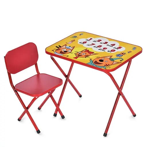 Детский столик складной со стульчиком M 5965-3 красный - фото 1