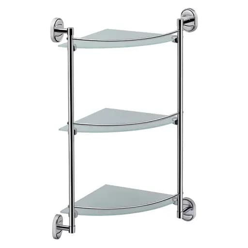 Поличка стеклянная кутова 3-х ярусна Lidz (CRG) -114.10.03 - фото 1